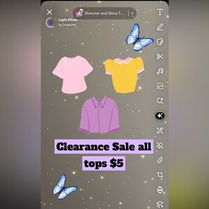 Women's Pink, Yellow, and Purple Tops